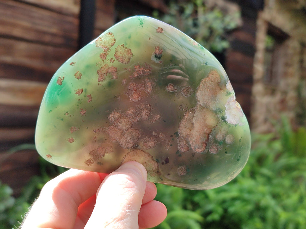 Polished Emerald Mtorolite Free Forms x 3 From Mutorashanga, Zimbabwe - Toprock Gemstones and Minerals 