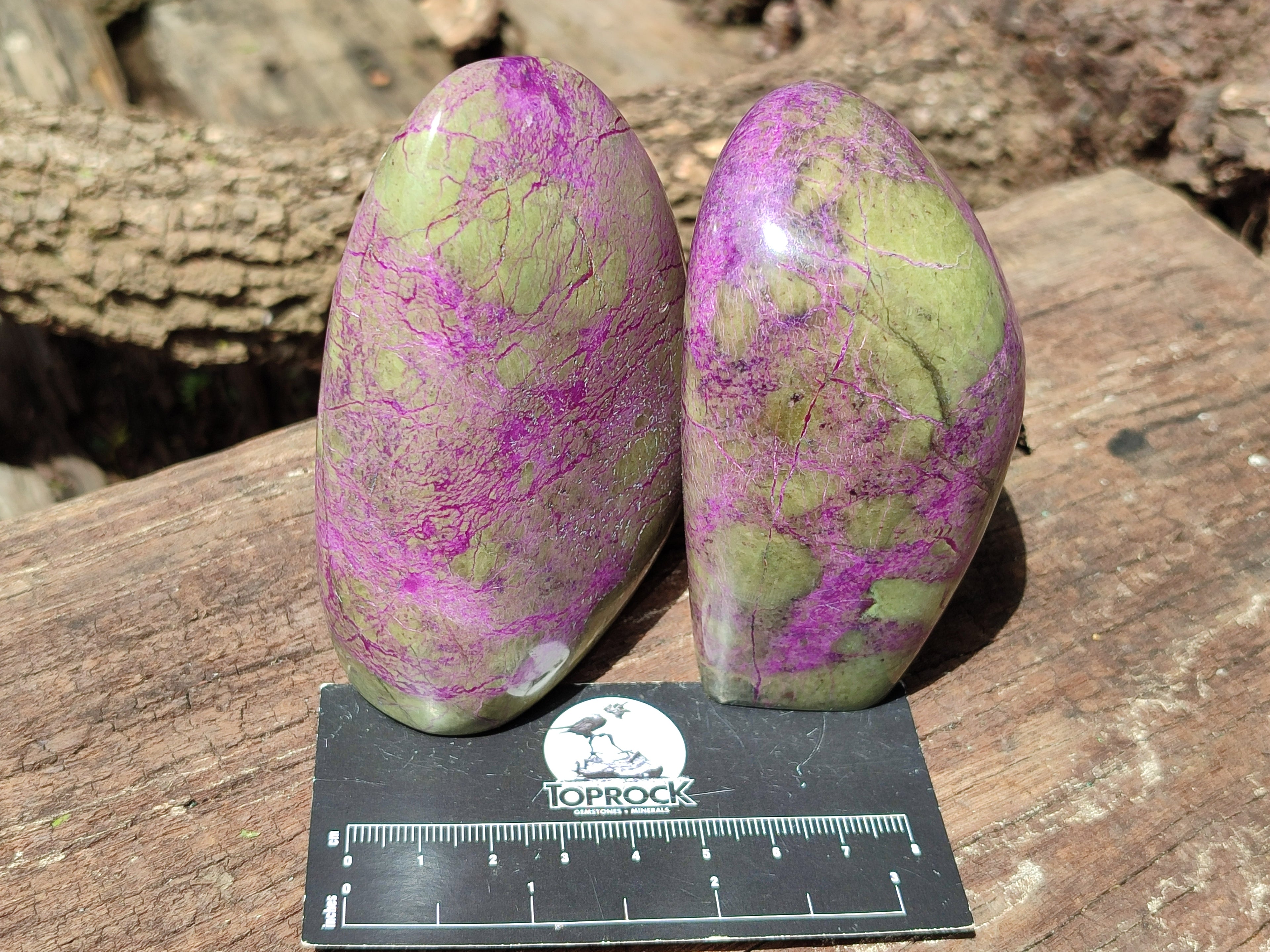 Polished Stichtite Standing Free Forms x 4 From Barberton, South Africa - Toprock Gemstones and Minerals 
