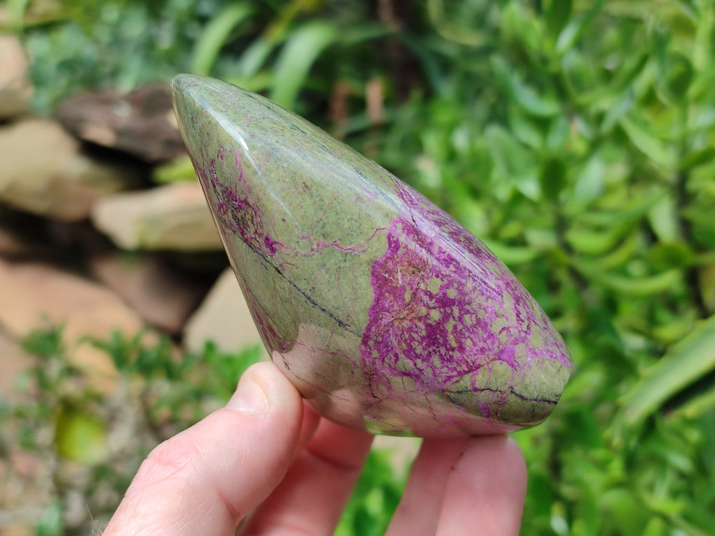 Polished Stichtite Standing Free Forms x 4 From Barberton, South Africa - Toprock Gemstones and Minerals 