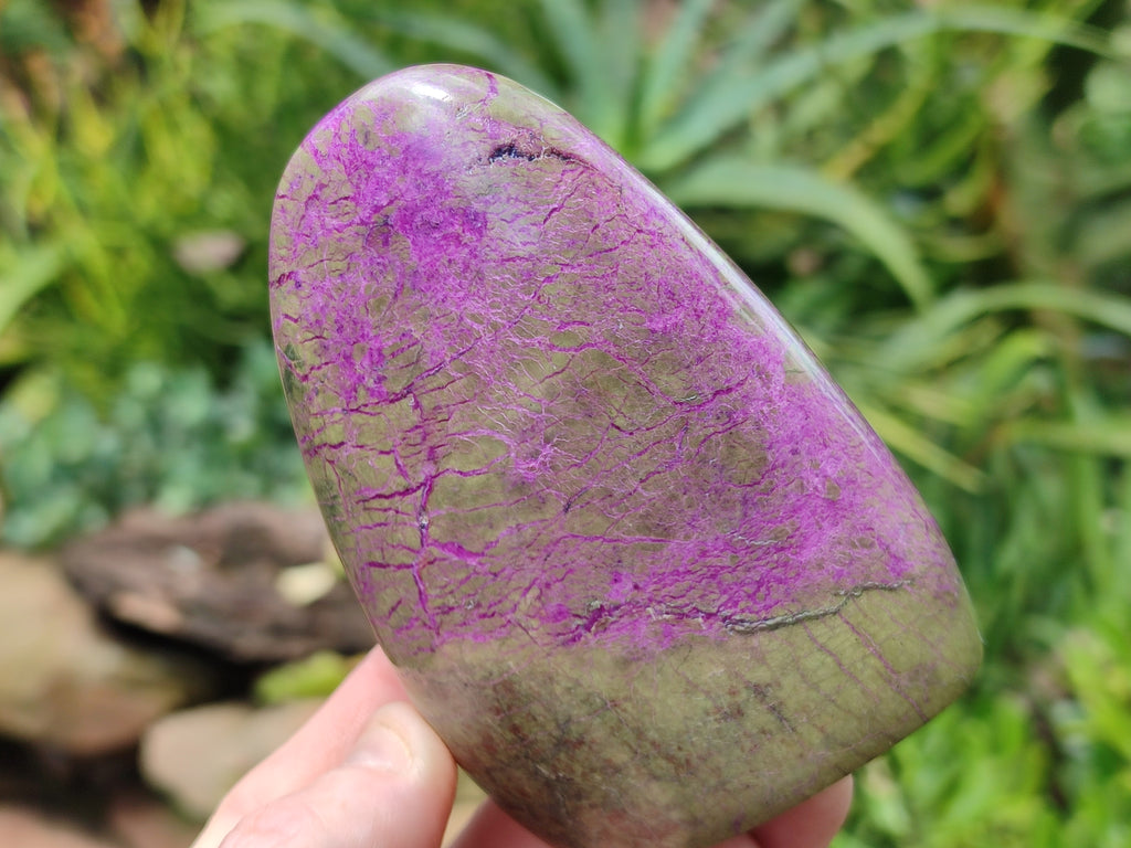 Polished Stichtite Standing Free Forms x 4 From Barberton, South Africa - Toprock Gemstones and Minerals 