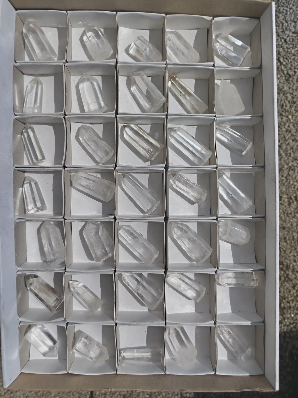 Polished Clear Quartz Crystals x 35 From Madagascar - Toprock Gemstones and Minerals 