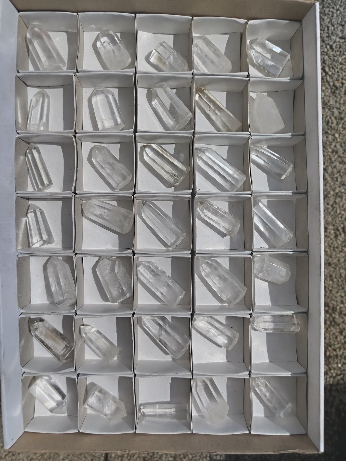 Polished Clear Quartz Crystals x 35 From Madagascar - Toprock Gemstones and Minerals 