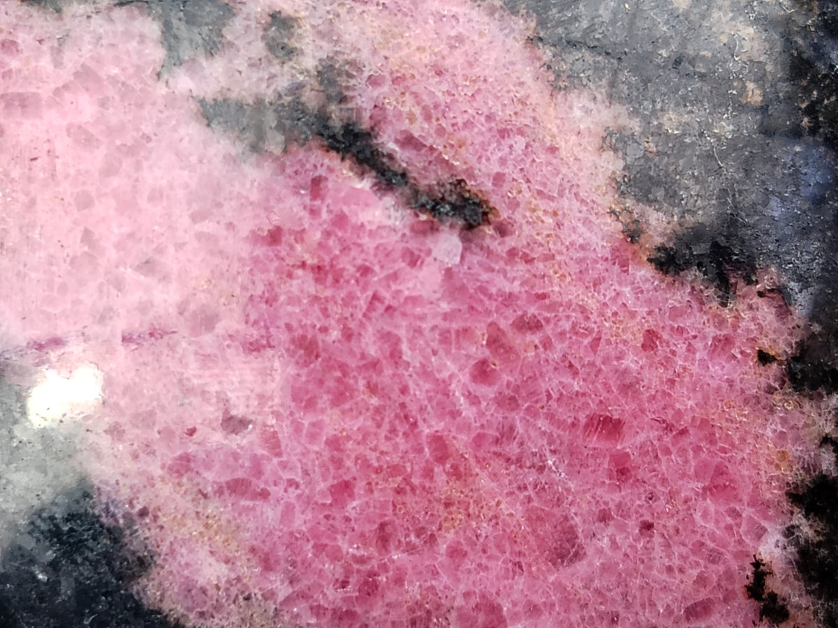 Polished Rhodonite Gemstone Hearts x 3 From Ambindavato, Madagascar - Toprock Gemstones and Minerals 