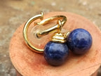 Hand Made Sodalite Hoop Earrings - sold per item - From Namibia - Toprock Gemstones and Minerals 