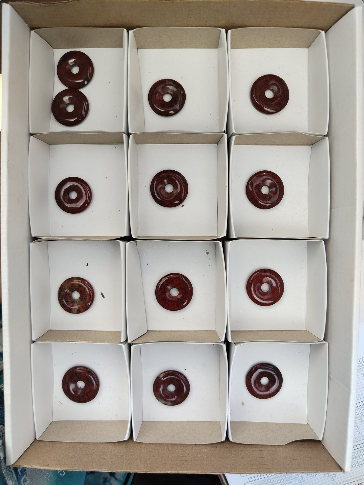 Hand Made Red Jasper Donut Pendants - sold per item - From South Africa - Toprock Gemstones and Minerals 