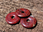 Hand Made Red Jasper Donut Pendants - sold per item - From South Africa - Toprock Gemstones and Minerals 