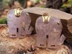 Hand Made Rose Quartz Elephant Pendants - sold per item - From Namibia - Toprock Gemstones and Minerals 