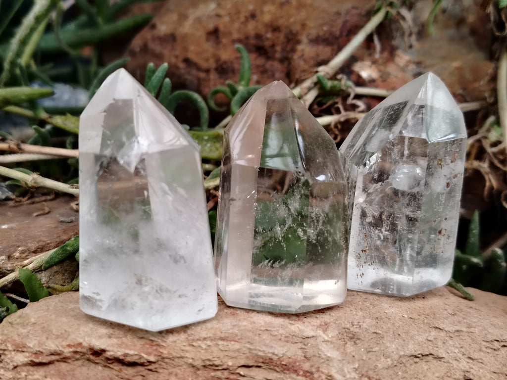 Polished Clear Quartz Crystals x 20 From Madagascar - Toprock Gemstones and Minerals 