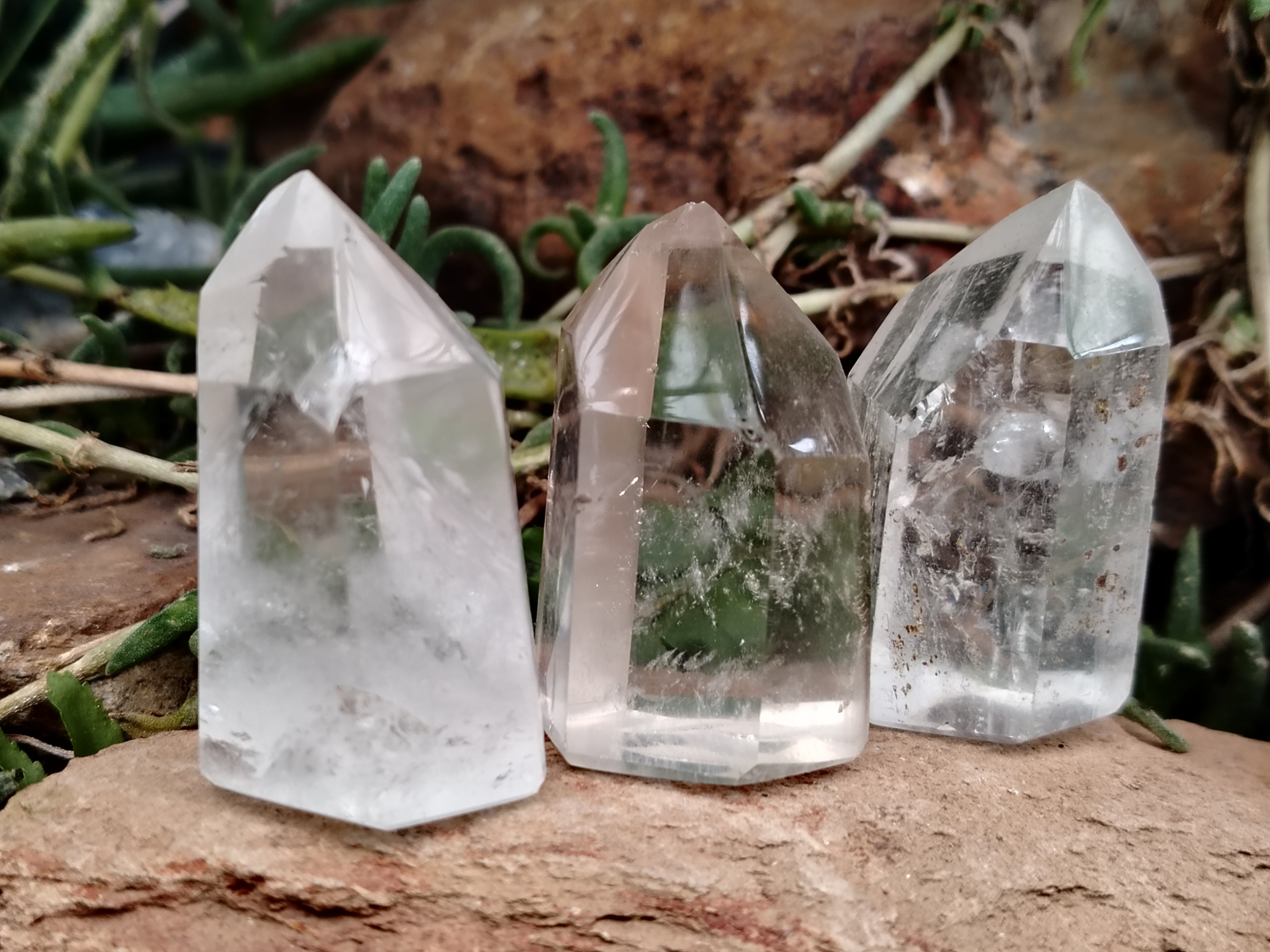 Polished Clear Quartz Crystals x 20 From Madagascar - Toprock Gemstones and Minerals 