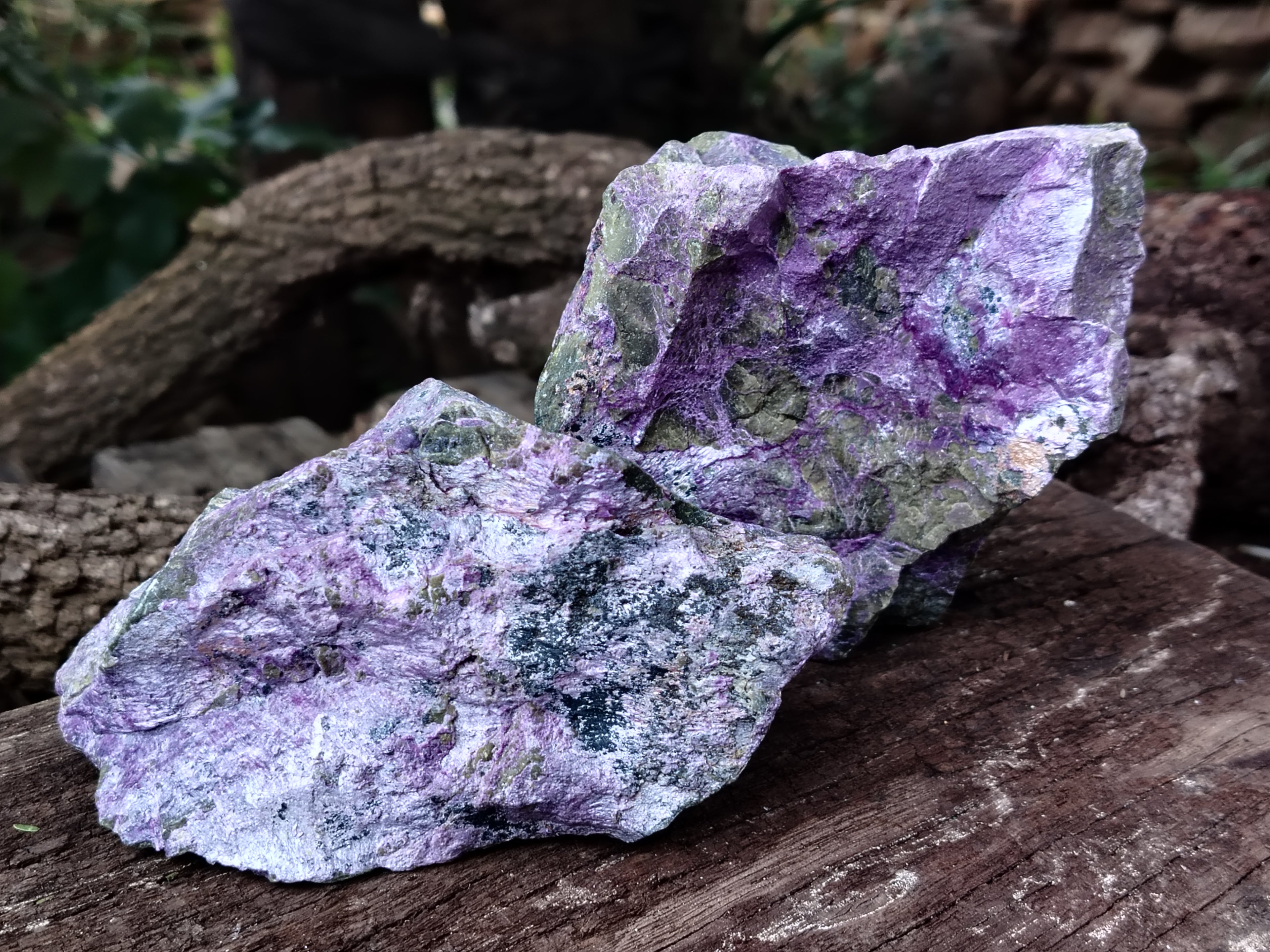 Natural Stichtite Cobbed Specimens x 3 From Barberton, South Africa - Toprock Gemstones and Minerals 