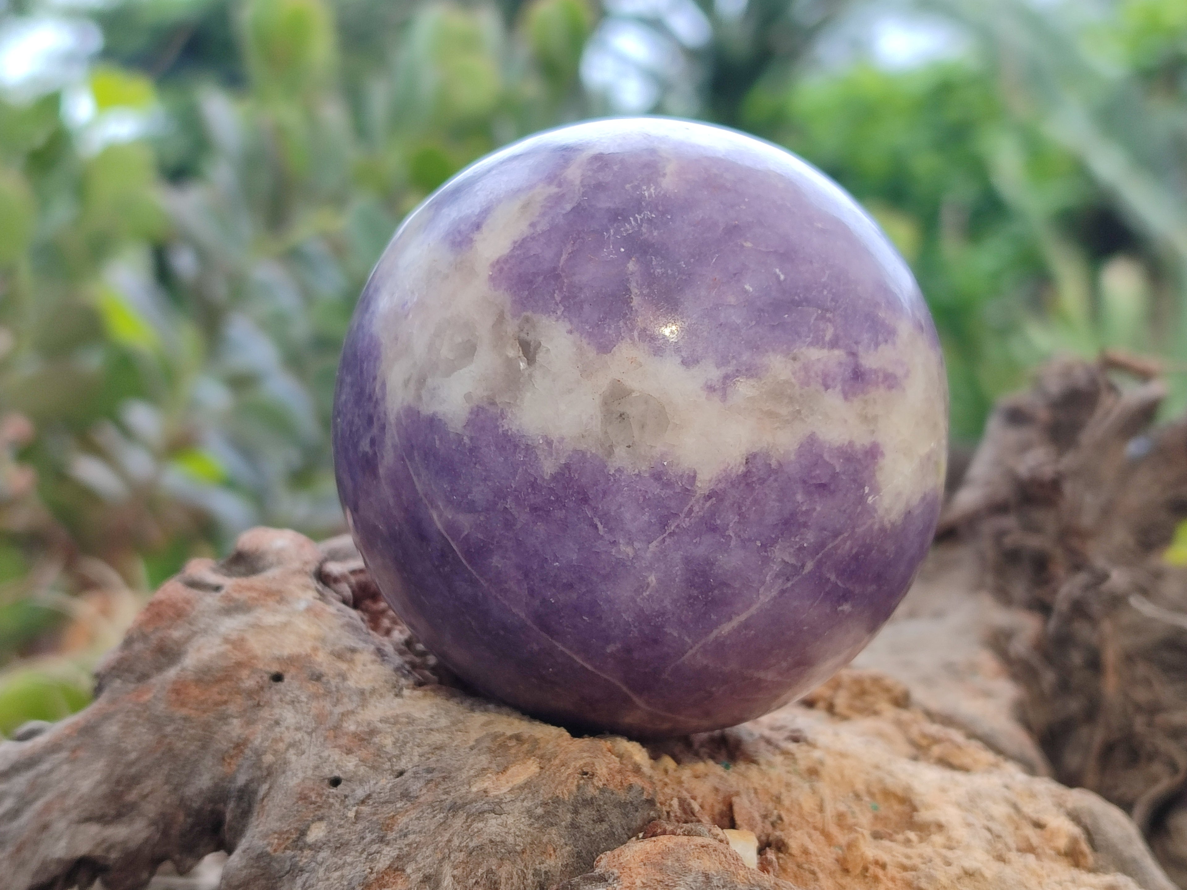 Polished Lepidolite Sphere's x 4 From Zimbabwe - Toprock Gemstones and Minerals 