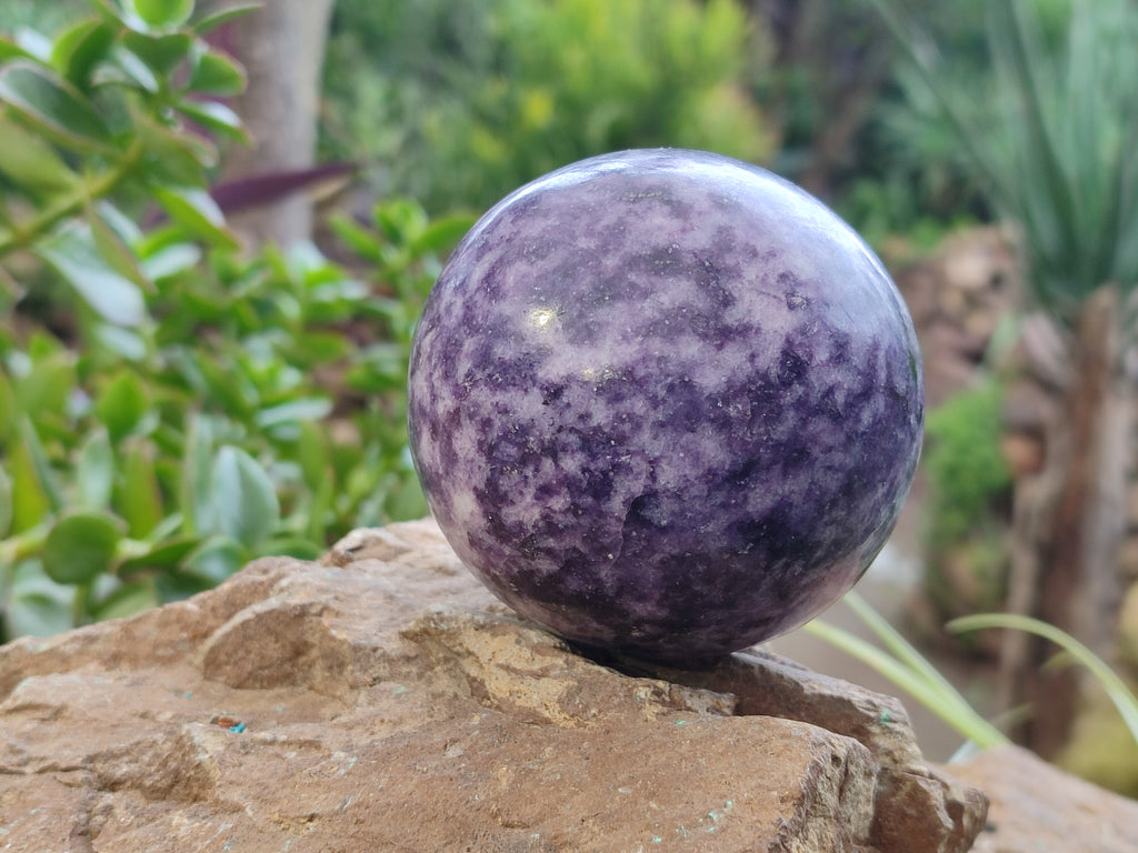 Polished Lepidolite Sphere's x 4 From Zimbabwe - Toprock Gemstones and Minerals 