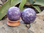 Polished Lepidolite Sphere's x 4 From Zimbabwe - Toprock Gemstones and Minerals 