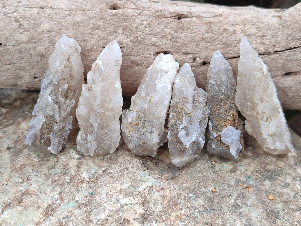 Natural Drusy Quartz Coated Calcite Pseudomorph Specimens x 35 From Alberts Mountain, Lesotho - Toprock Gemstones and Minerals 