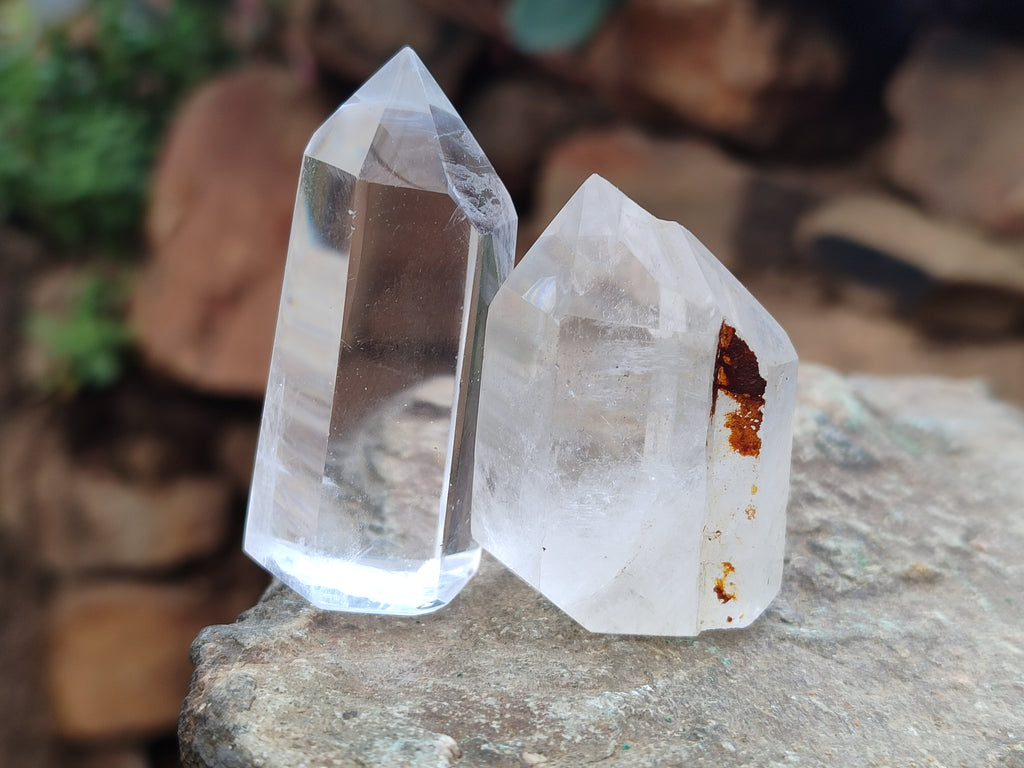 Polished Clear Quartz Crystals x 20 From Madagascar - Toprock Gemstones and Minerals 
