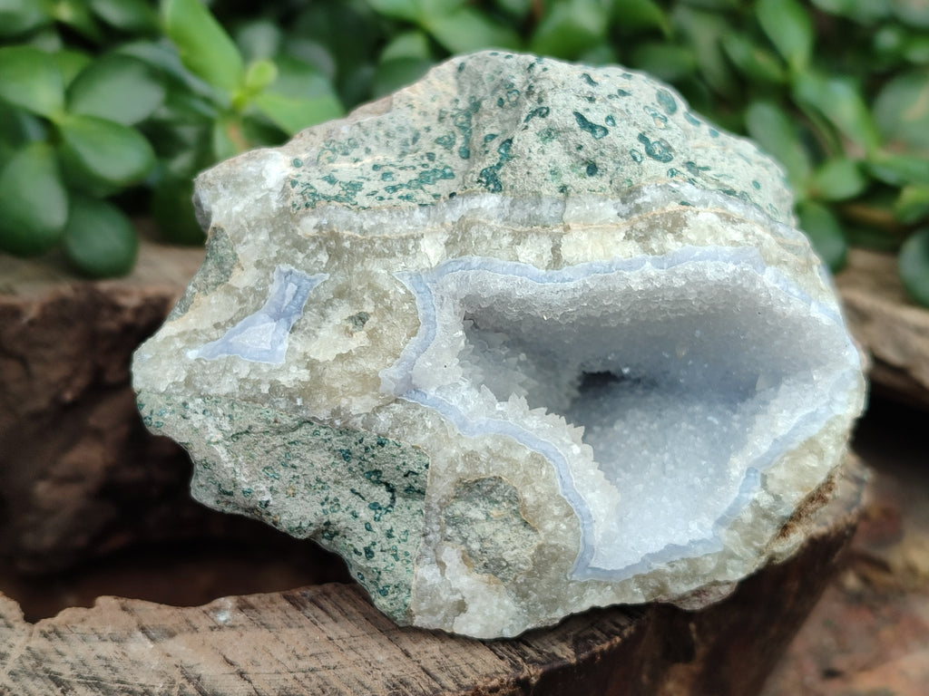 Natural Blue Lace Agate Geode Specimens x 4 From Nsanje, Malawi - Toprock Gemstones and Minerals 