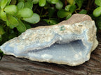 Natural Blue Lace Agate Geode Specimens x 4 From Nsanje, Malawi - Toprock Gemstones and Minerals 