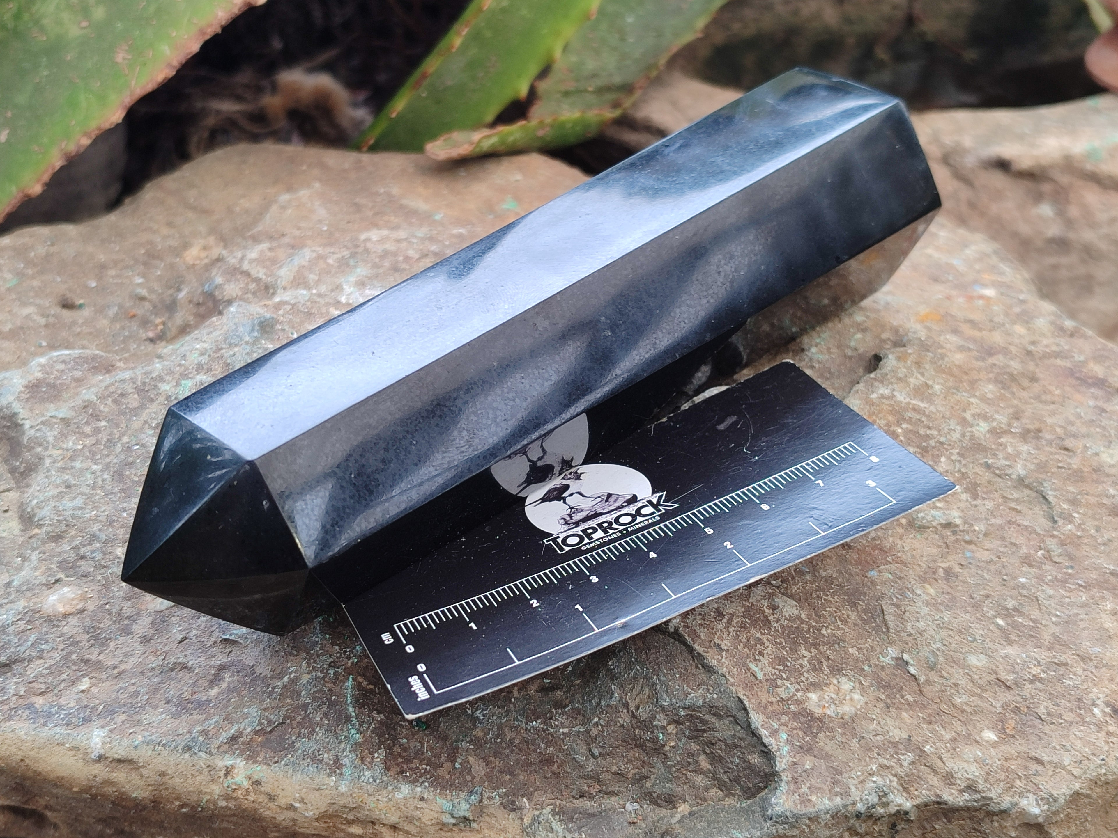 Polished Black Basalt Points x 4 From Antsirabe, Madagascar - Toprock Gemstones and Minerals 