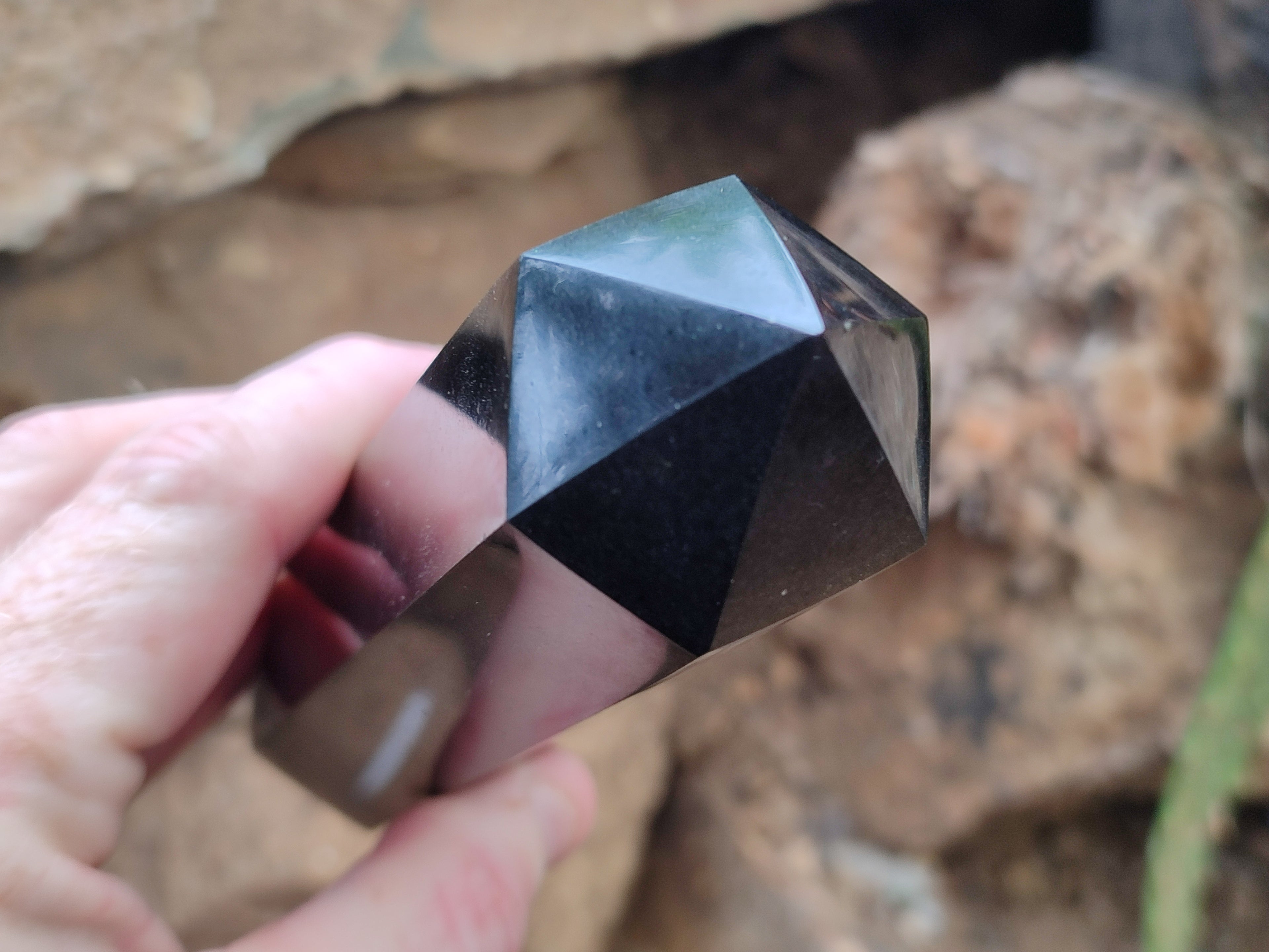 Polished Black Basalt Points x 4 From Antsirabe, Madagascar - Toprock Gemstones and Minerals 