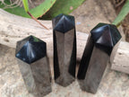Polished Black Basalt Points x 4 From Antsirabe, Madagascar - Toprock Gemstones and Minerals 