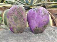 Polished Stichtite Standing Free Forms x 4 From Barberton, South Africa
