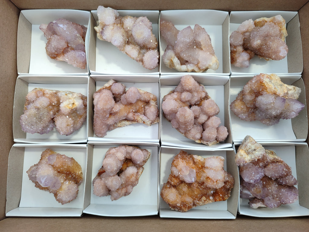 Natural Ametrine Spirit Quartz Clusters x 12 From Boekenhouthoek, South Africa - Toprock Gemstones and Minerals 