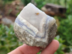 Polished On One Side Blue Lace Agate Geodes x 12 From Nsanje, Malawi - Toprock Gemstones and Minerals 