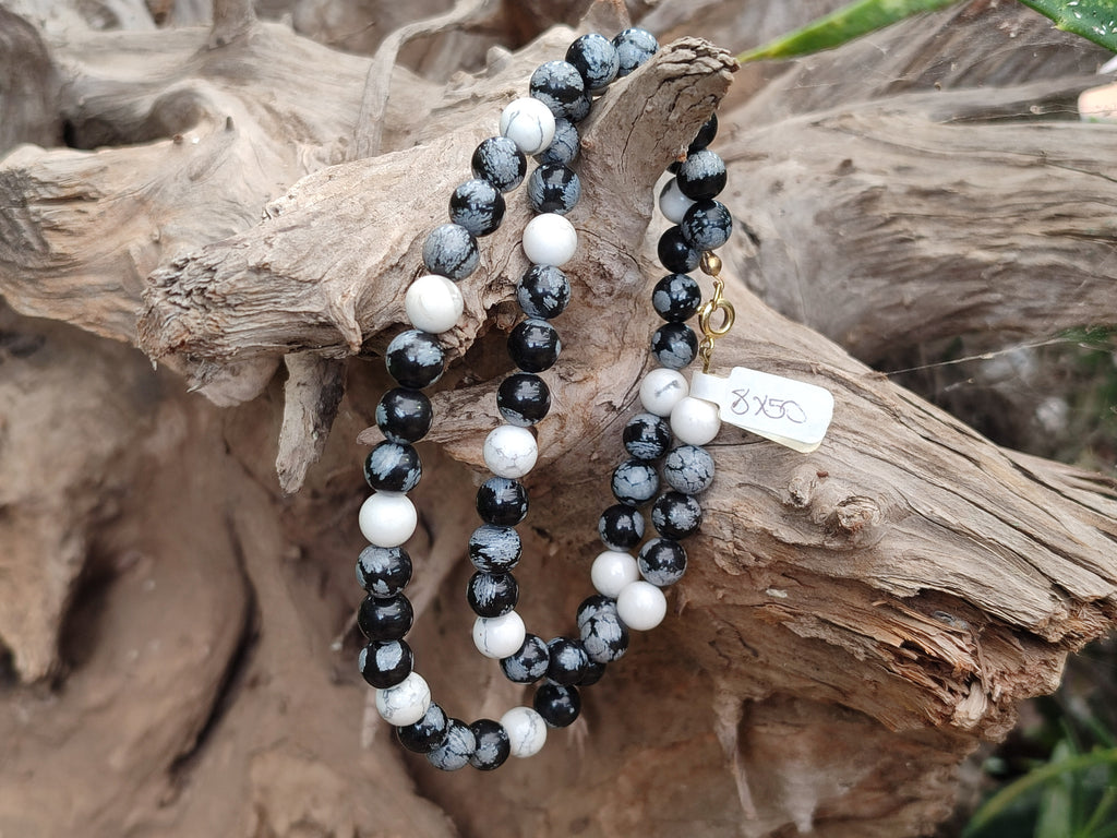 Hand Made Mixed Stone Bead Necklaces x 6 From South Africa - Toprock Gemstones and Minerals 