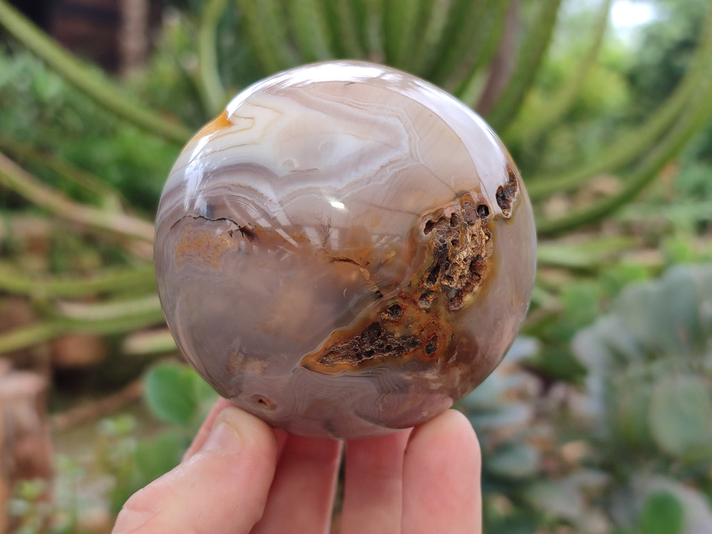 Polished Banded Agate Spheres x 3 From Madagascar - Toprock Gemstones and Minerals 