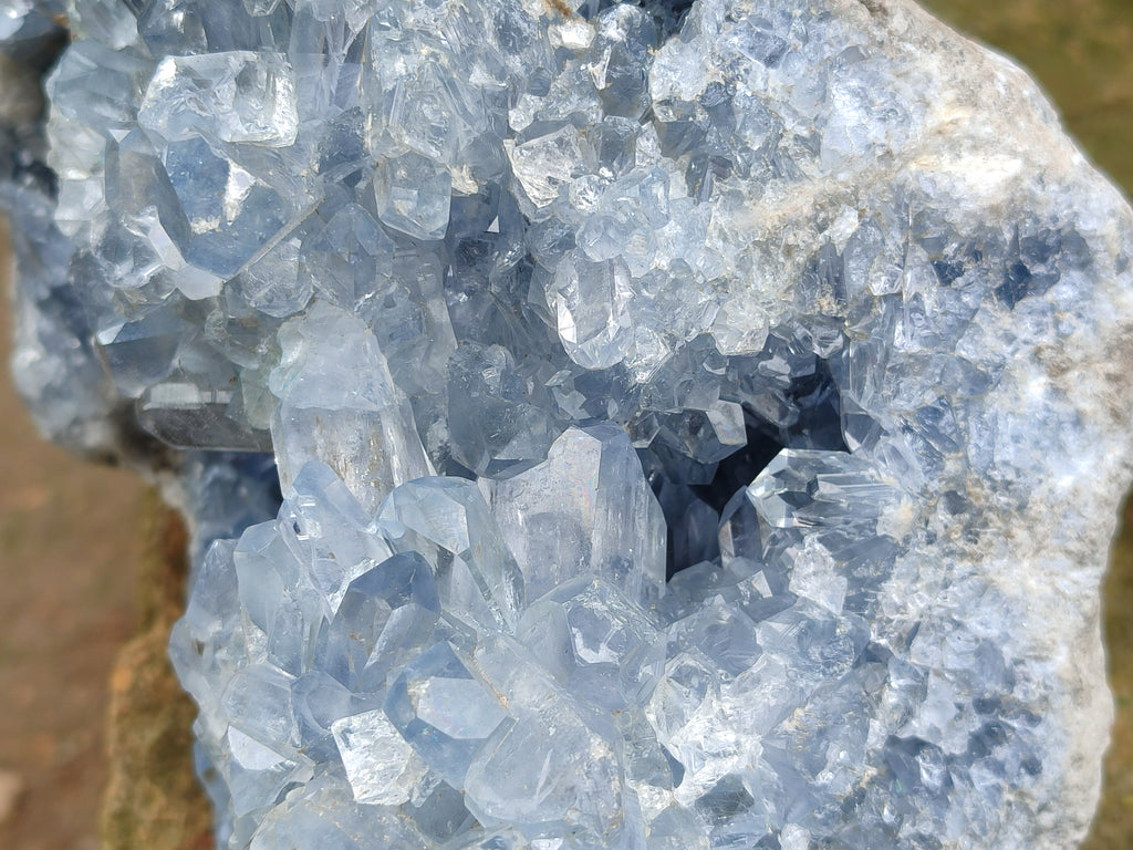 Natural Celestite Geode Specimens x 1 From Sakoany, Madagascar - Toprock Gemstones and Minerals 