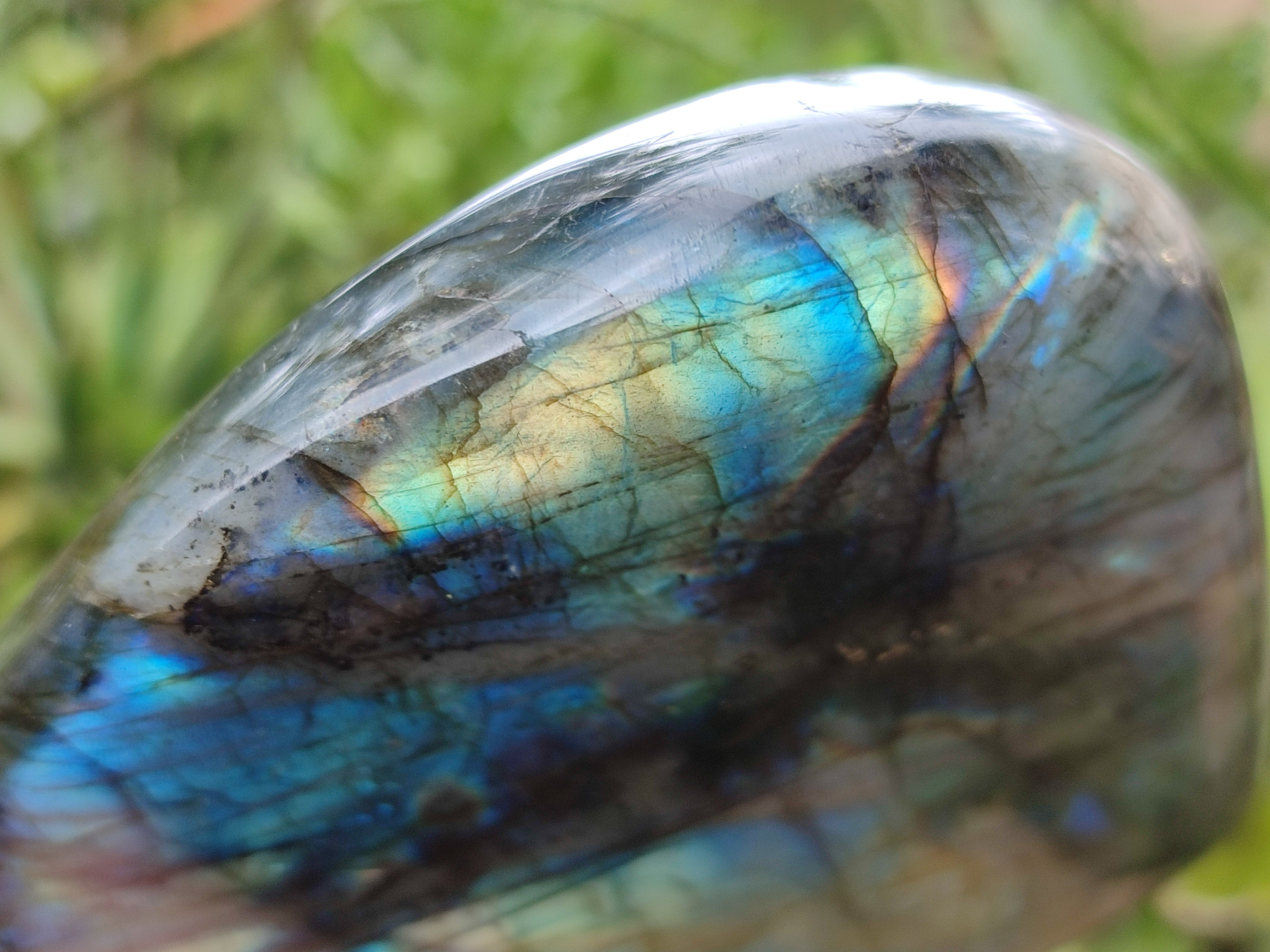 Polished Labradorite Standing Free Forms x 2 From Tulear, Madagascar - Toprock Gemstones and Minerals 