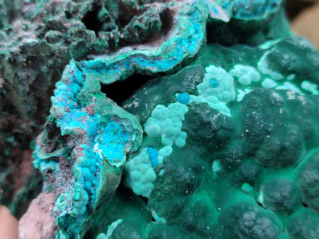 Natural Botryoidal Malacolla Specimens x 1 From Kulukuluku, Congo - Toprock Gemstones and Minerals 