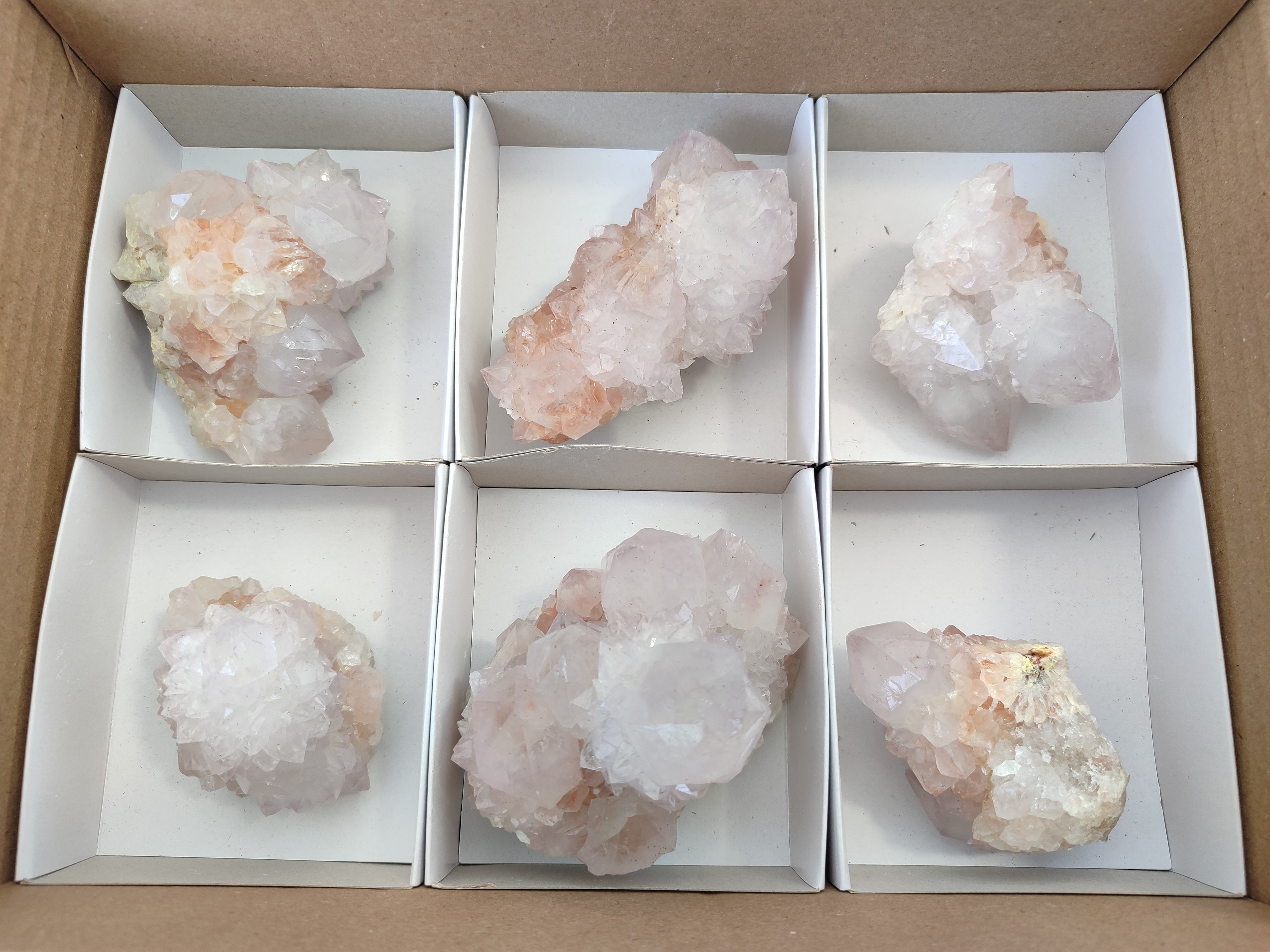 Natural Amethyst Spirit Quartz Clusters x 6 From Boekenhouthoek, South Africa - Toprock Gemstones and Minerals 