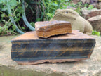 Polished On One Side Tiger's Eye Slabs x 2 From Prieska, South Africa - Toprock Gemstones and Minerals 