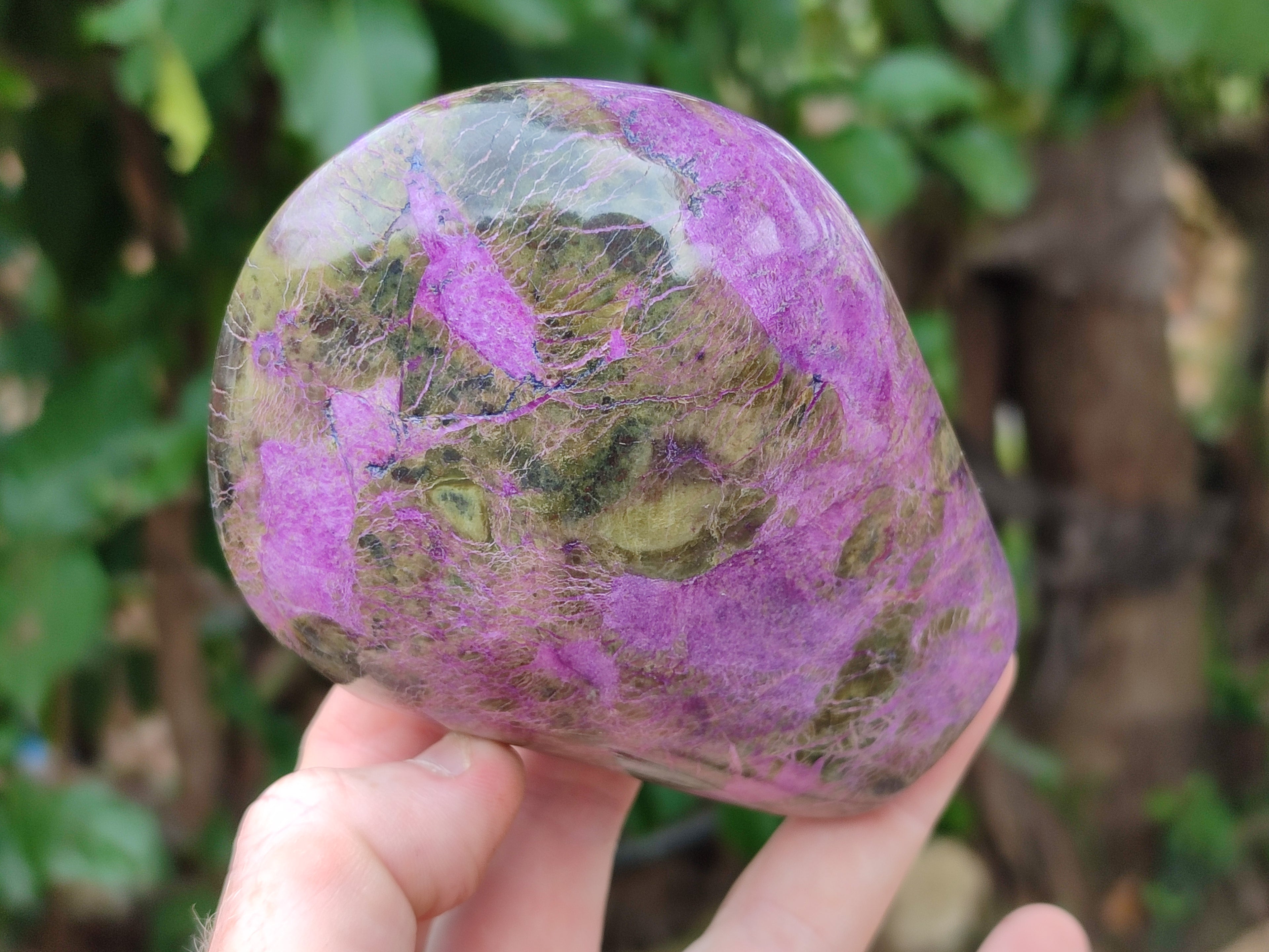 Polished Stichtite Standing Free Forms x 3 From Barberton, South Africa - Toprock Gemstones and Minerals 