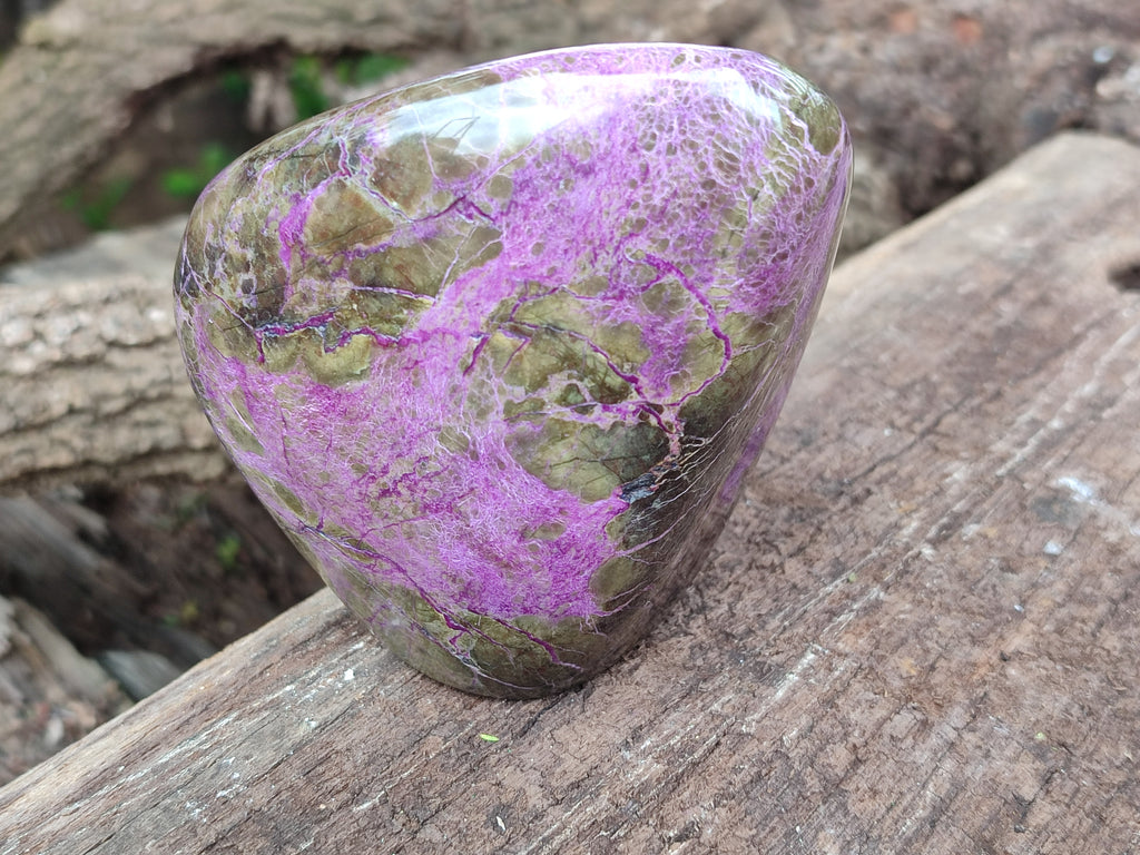 Polished Stichtite Standing Free Forms x 3 From Barberton, South Africa - Toprock Gemstones and Minerals 