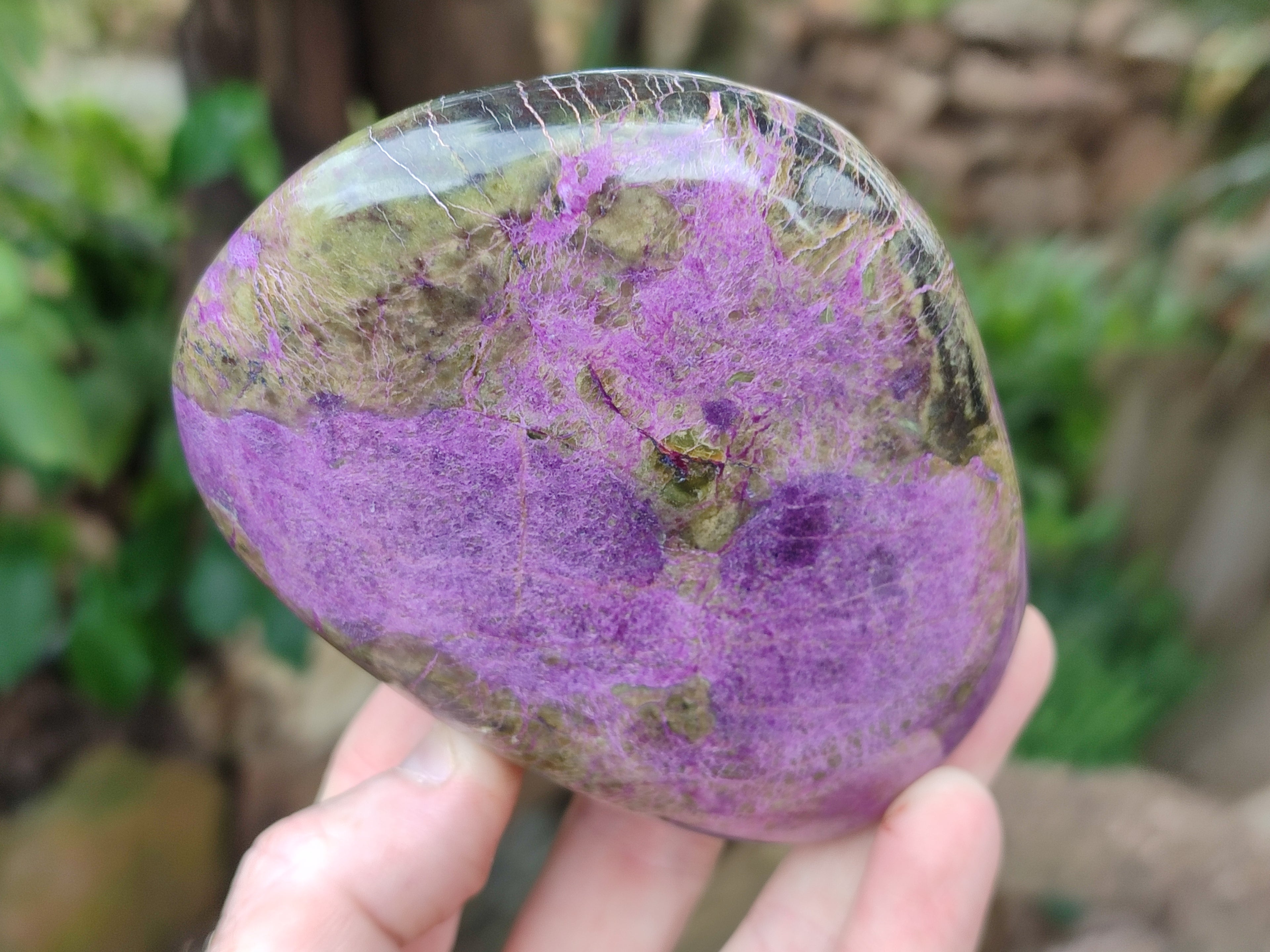 Polished Stichtite Standing Free Forms x 3 From Barberton, South Africa - Toprock Gemstones and Minerals 
