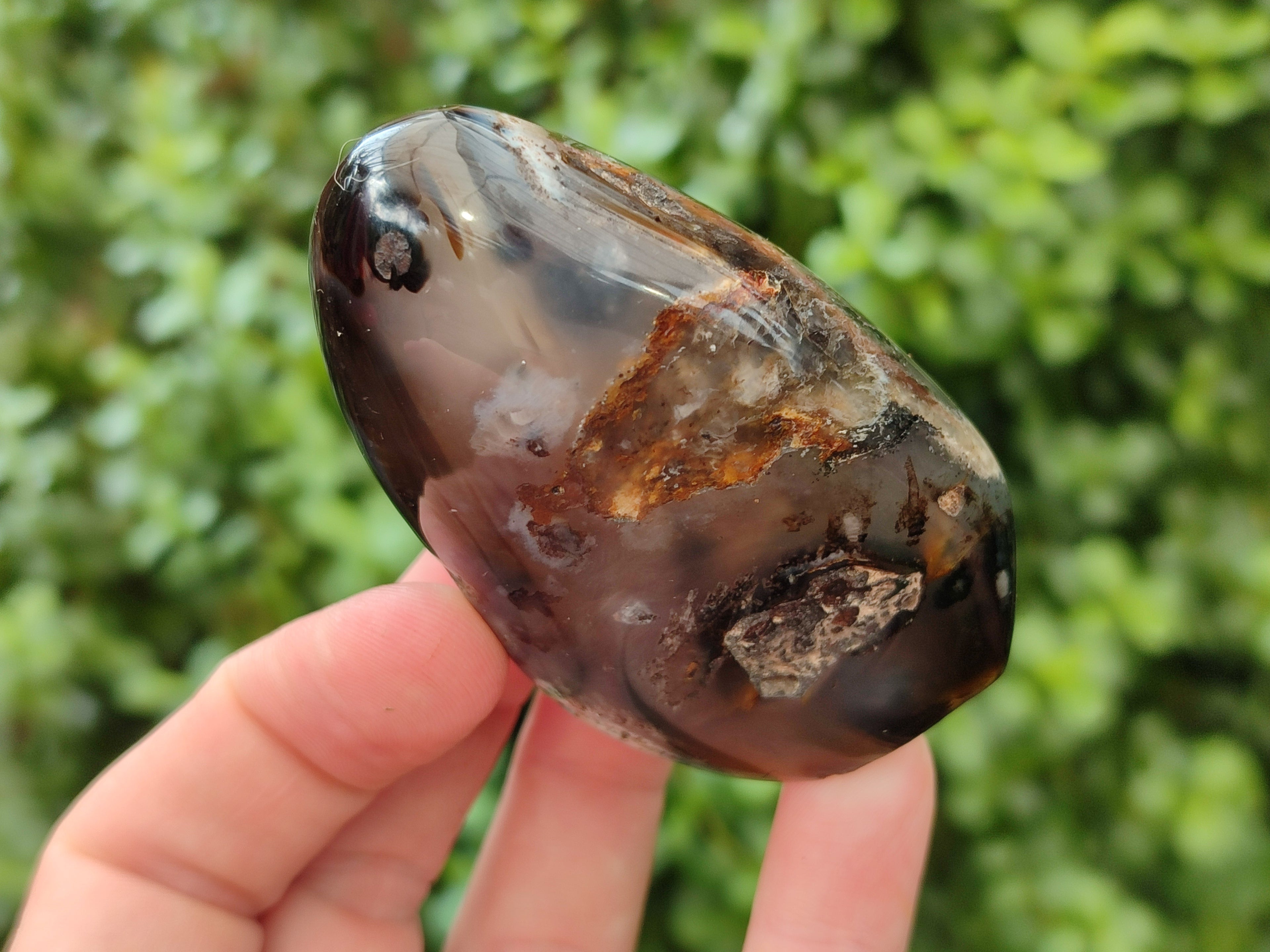 Polished Banded Agate Standing Free Forms x 6 From Madagascar - Toprock Gemstones and Minerals 