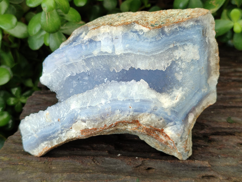 Natural Blue Lace Agate Geode Specimens x 3 From Nsanje, Malawi - Toprock Gemstones and Minerals 
