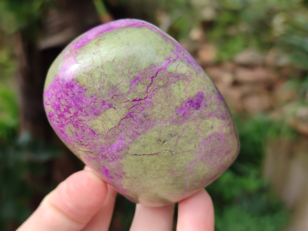 Polished Stichtite Standing Free Forms x 3 From Barberton, South Africa - Toprock Gemstones and Minerals 