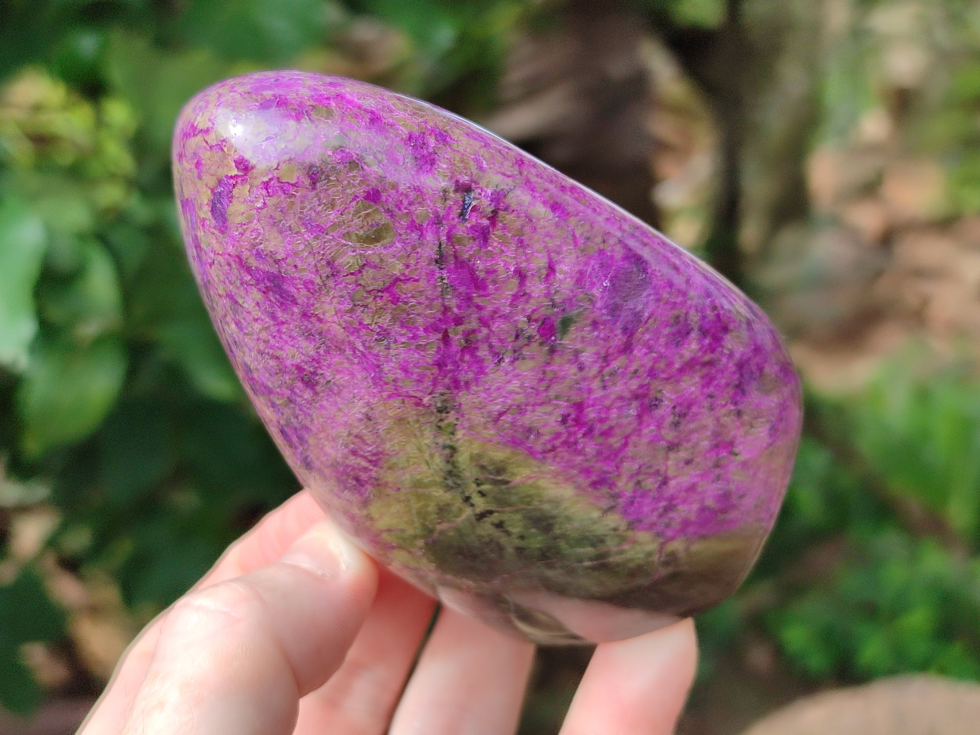 Polished Stichtite Standing Free Forms x 3 From Barberton, South Africa - Toprock Gemstones and Minerals 