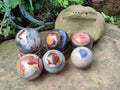 Polished Polychrome Jasper Spheres x 6 From Mahajanga, Madagascar - Toprock Gemstones and Minerals 