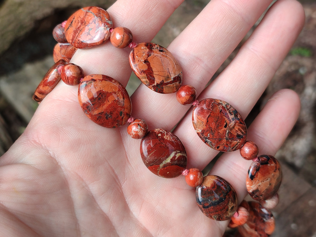 Hand Made Mixed Stone Bead Necklaces x 6 From Southern Africa - Toprock Gemstones and Minerals 