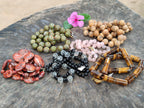 Hand Made Mixed Stone Bead Necklaces x 6 From Southern Africa - Toprock Gemstones and Minerals 
