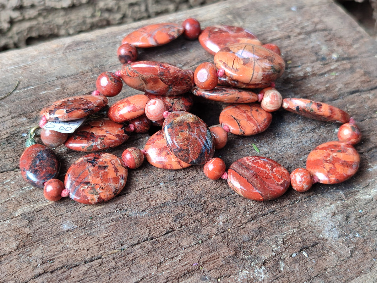 Hand Made Mixed Stone Bead Necklaces x 6 From Southern Africa - Toprock Gemstones and Minerals 