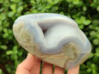 Polished Blue Lace Agate Geodes x 2 From Malawi - Toprock Gemstones and Minerals 