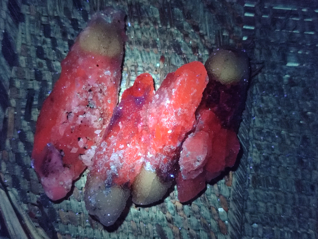 Natural Drusy Quartz Coated Calcite Pseudomorph Specimens x 20 From Alberts Mountain, Lesotho - Toprock Gemstones and Minerals 