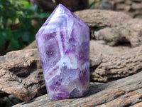 Polished Chevron Amethyst Points x 6 From Ankazobe, Madagascar