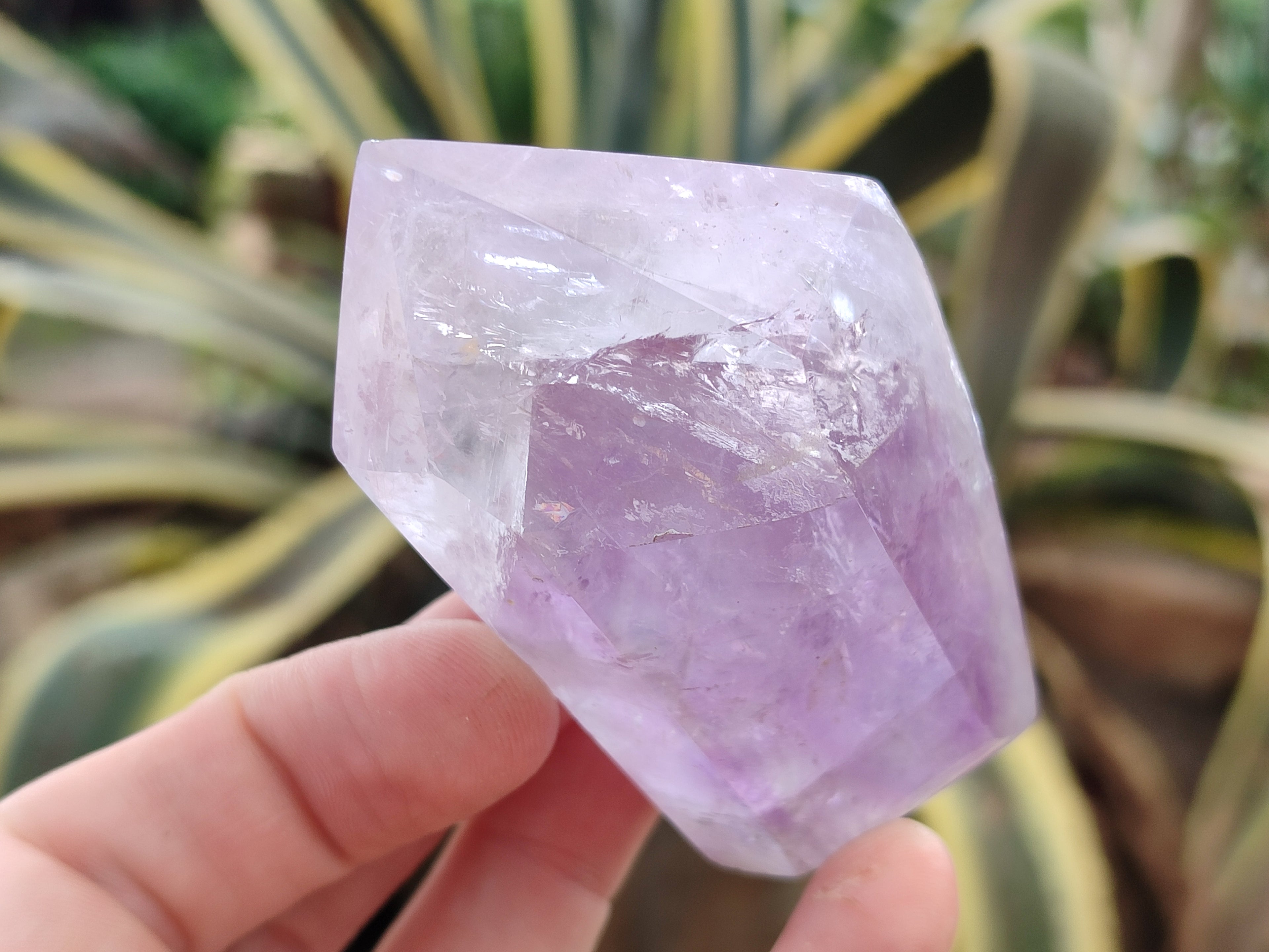 Polished Chevron Amethyst Points x 6 From Ankazobe, Madagascar - Toprock Gemstones and Minerals 