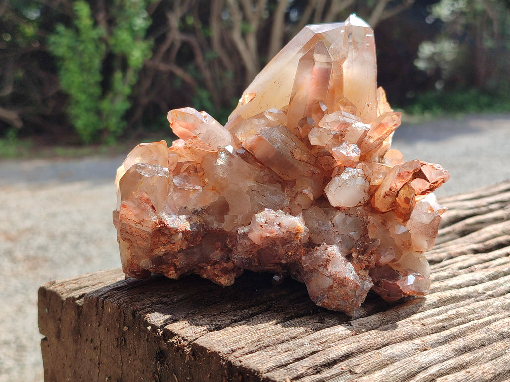 Natural Hematoid Quartz Clusters x 4 From Karoi, Zimbabwe - Toprock Gemstones and Minerals 